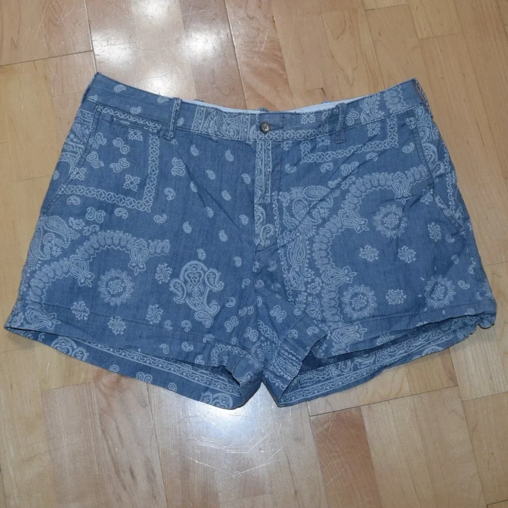 POLO RALPH LAUREN Women's Sz 14 Chambray Chino Shorts - EXCELLENT CONDITION - Picture 4 of 8
